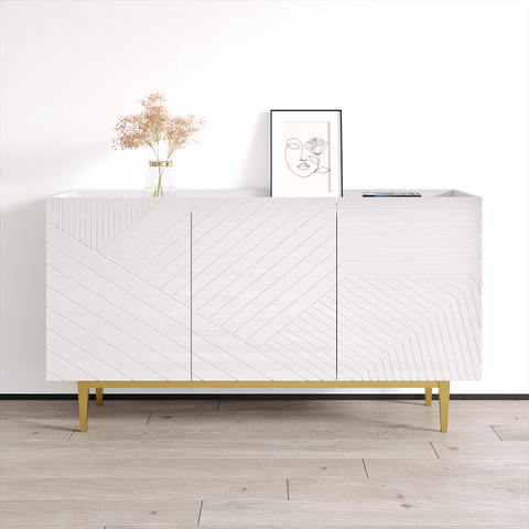 Textured shop white sideboard