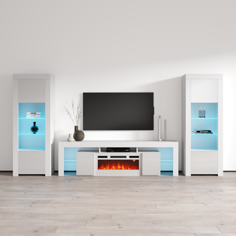 Soleo WH-EF BK-BK Entertainment Center - Meble Furniture