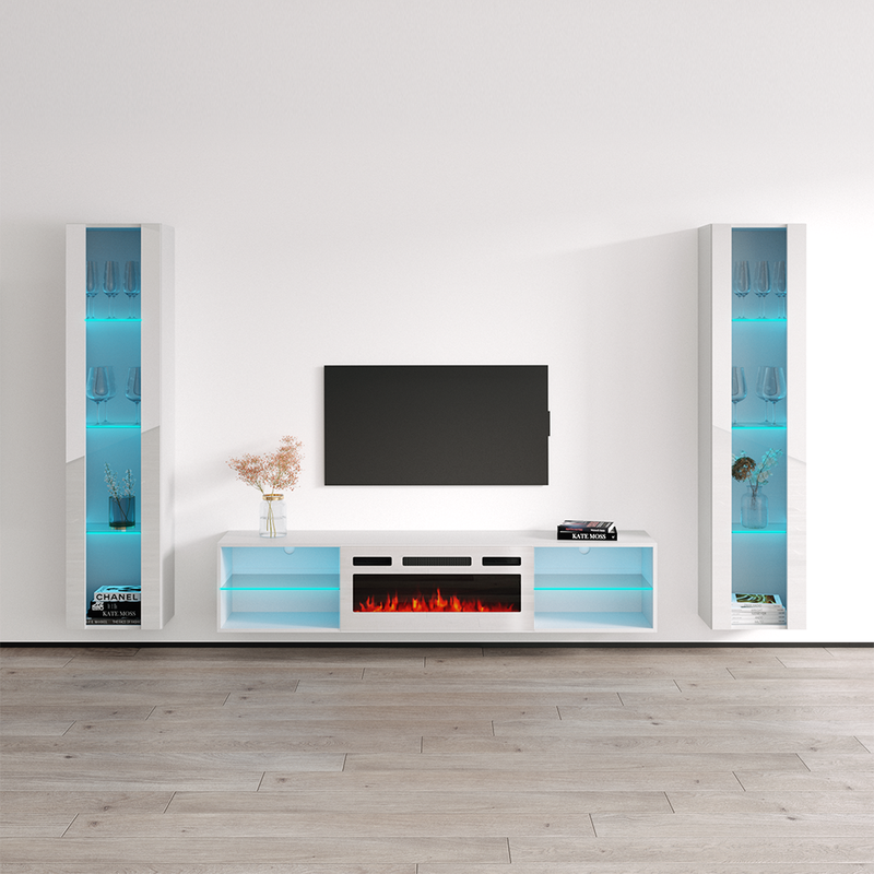 Lima WH-EF Floating Fireplace Entertainment Center - Meble Furniture
