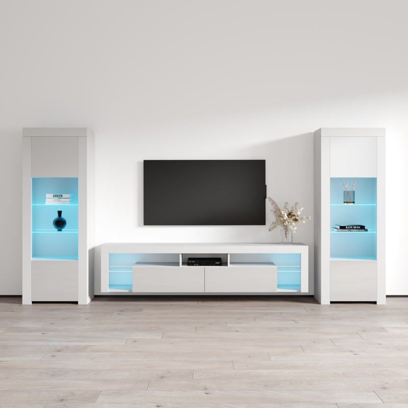 Milano 200 Floating BK-BK Entertainment Center - Meble Furniture