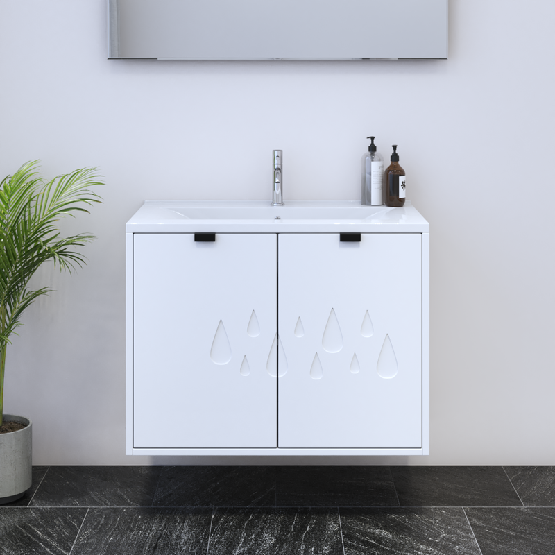 Teardrop 2D 80 Floating Bathroom Vanity - Meble Furniture