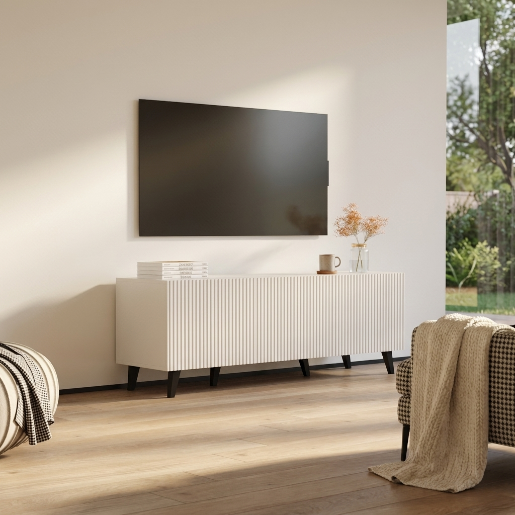 Pafos 3D TV Stand, White, photo 2 of 7