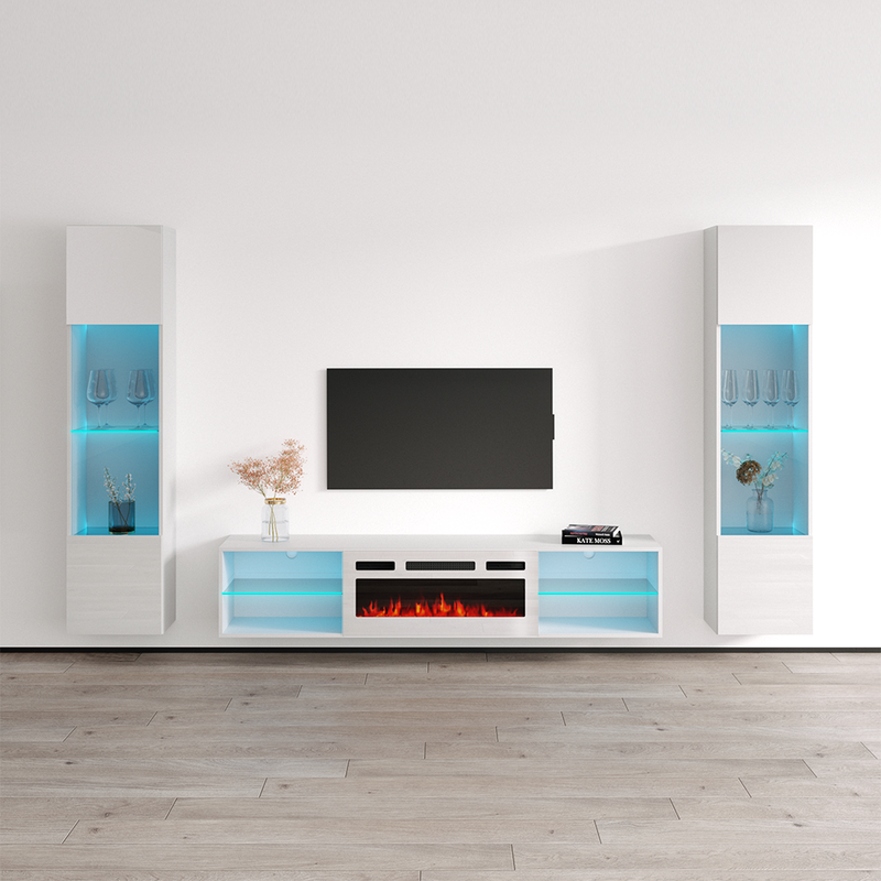 Lima WH-EF Floating Fireplace Entertainment Center - Meble Furniture