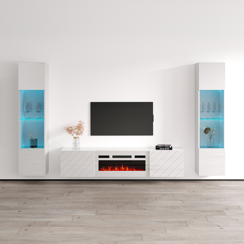 Luxe WH-EF Floating Fireplace Entertainment Center - Meble Furniture