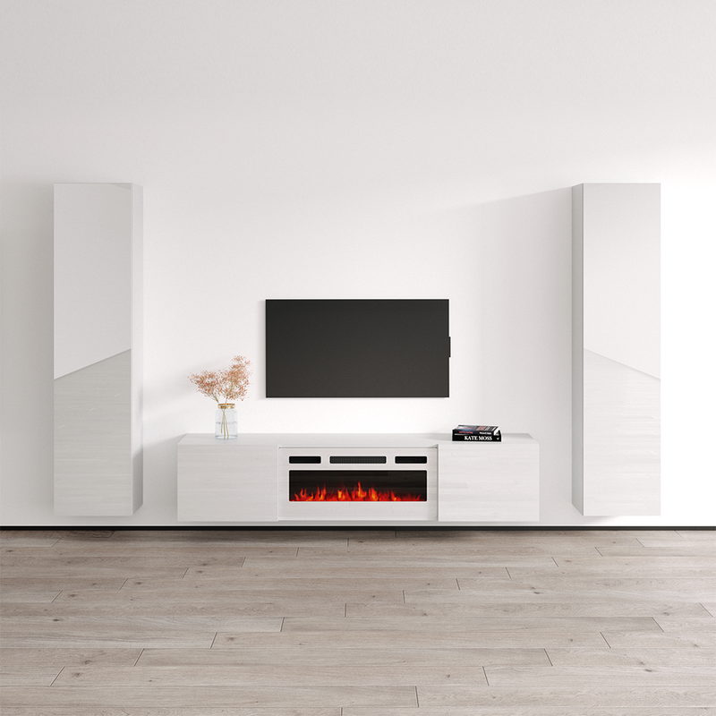 Cali WH-EF Floating Fireplace Entertainment Center - Meble Furniture