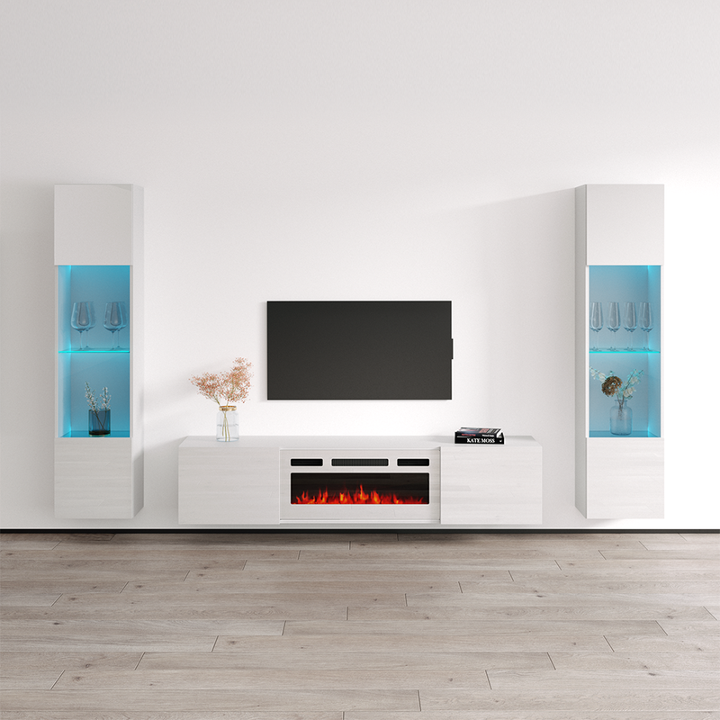 Cali WH-EF Floating Fireplace Entertainment Center - Meble Furniture
