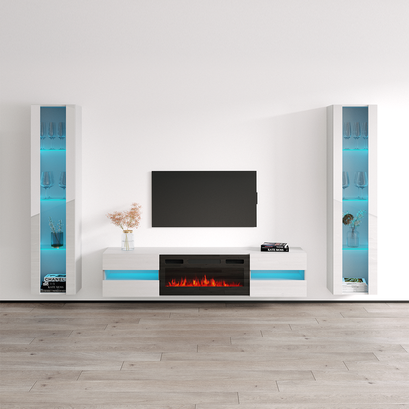 Metro BL-EF Floating Fireplace Entertainment Center - Meble Furniture