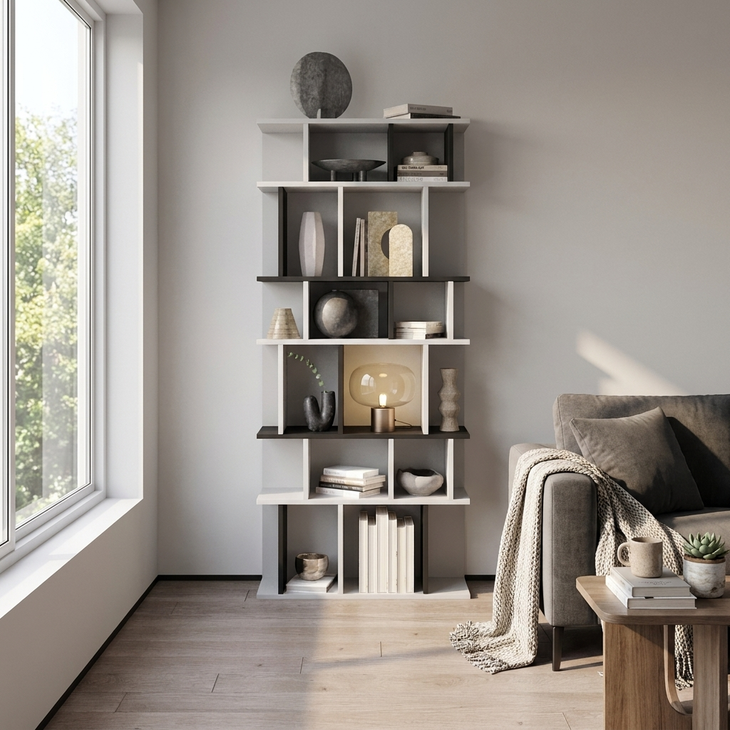 Palermo Bookcase, White/Black, photo 2 of 5
