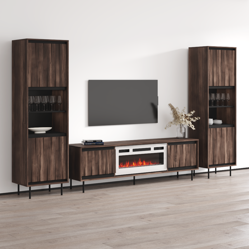 Swing 180WHEF-BK-BK Entertainment Center - Meble Furniture