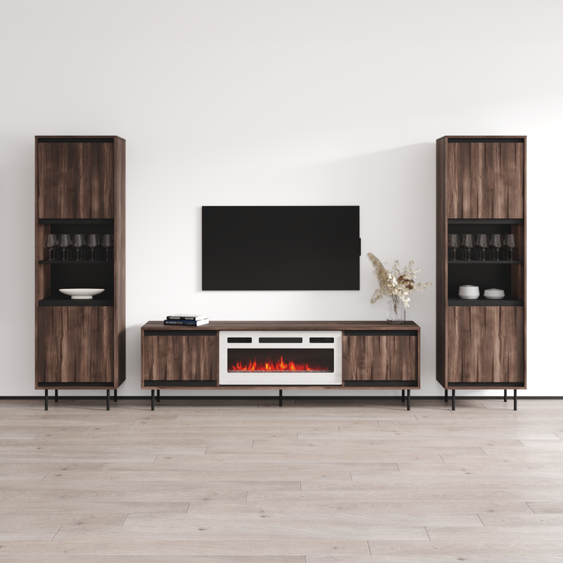 Swing 180WHEF-BK-BK Entertainment Center - Meble Furniture