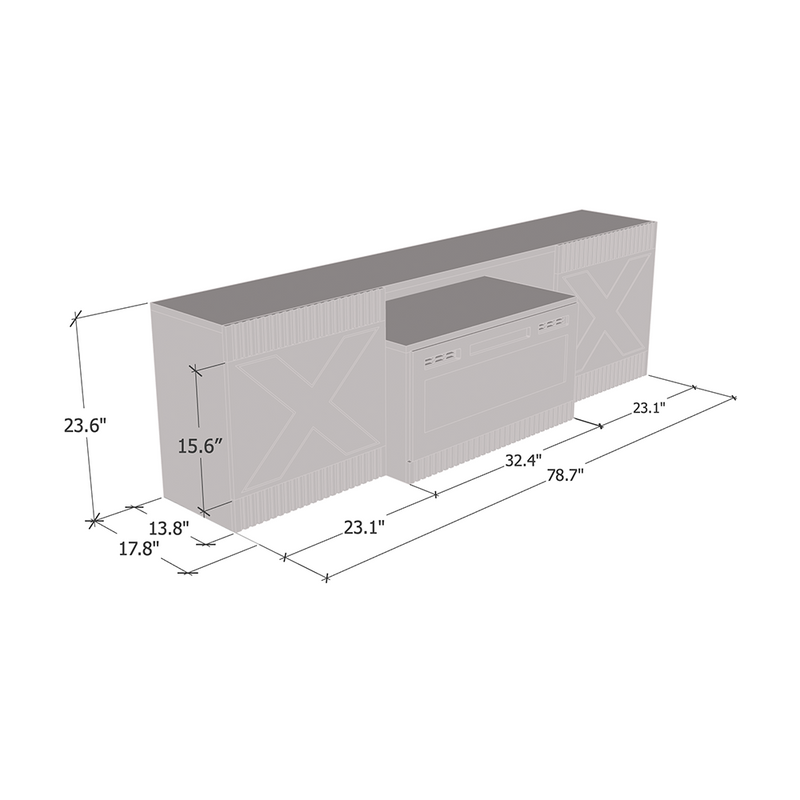 Excelente WH-01 Fireplace TV Stand - Meble Furniture