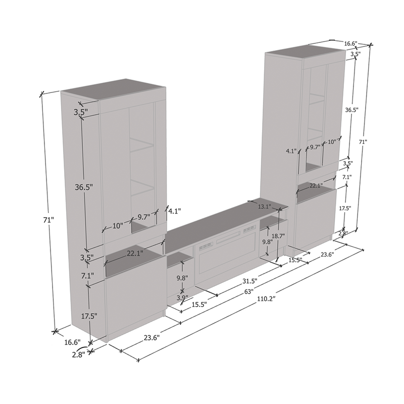 Duke BL-EF Entertainment Center - Meble Furniture