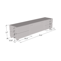 Bono 01 WH-EF Fireplace TV Stand - Meble Furniture