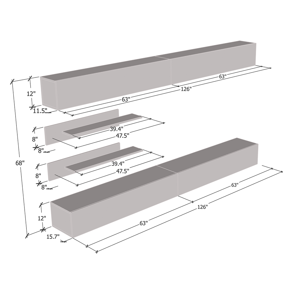 Fly I 30TV Floating Entertainment Center - Meble Furniture