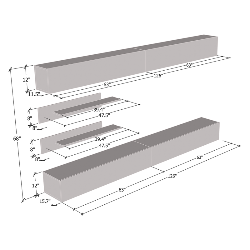 Fly I 30TV Floating Entertainment Center - Meble Furniture