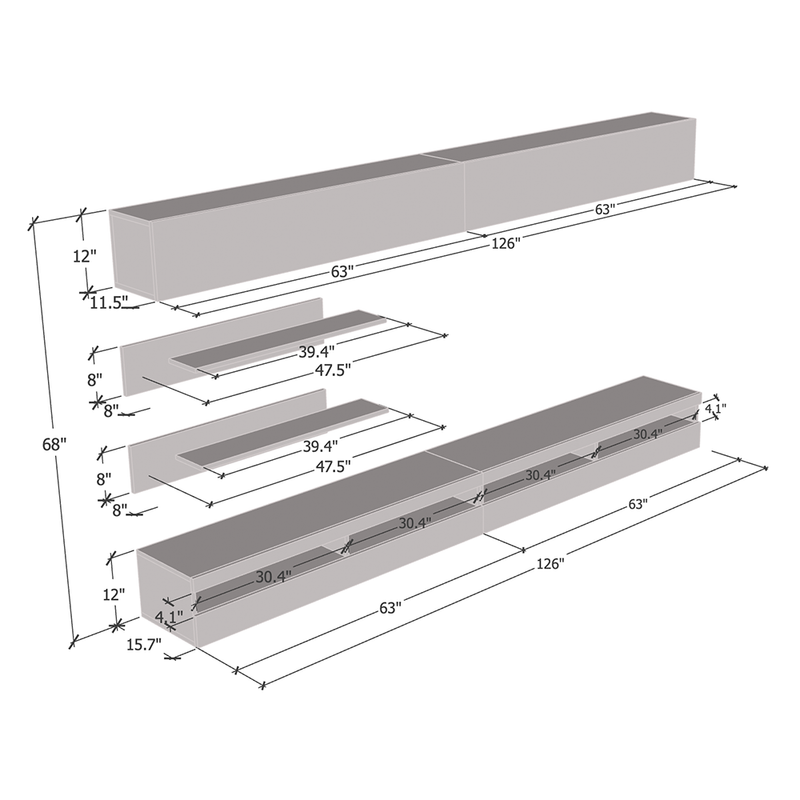 Fly I 35TV Floating Entertainment Center - Meble Furniture