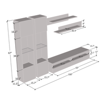 Fly A 35TV Floating Entertainment Center - Meble Furniture