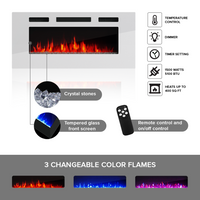 40" Electric Fireplace Heater - Meble Furniture