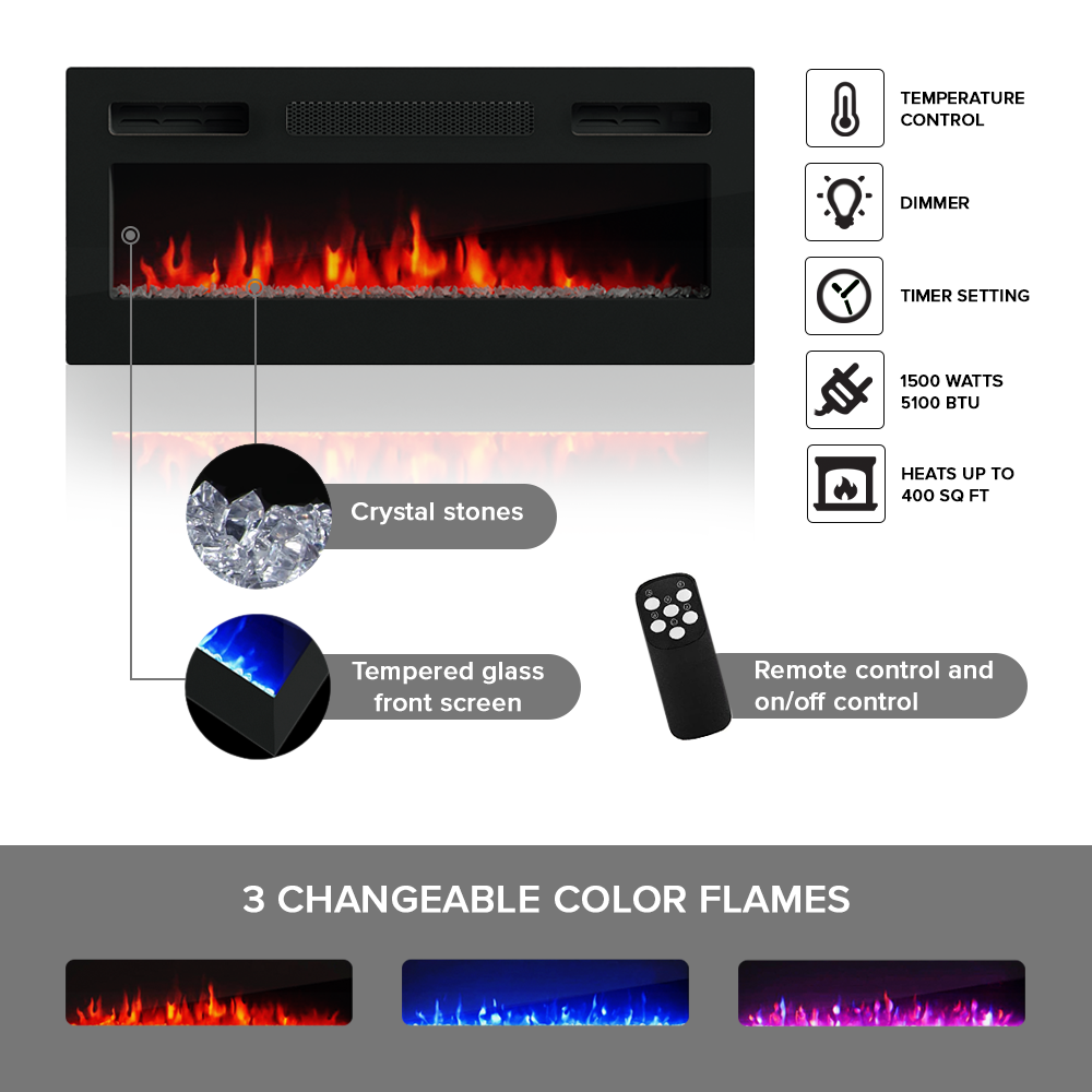 Granero BL-EF Fireplace TV Stand - Meble Furniture