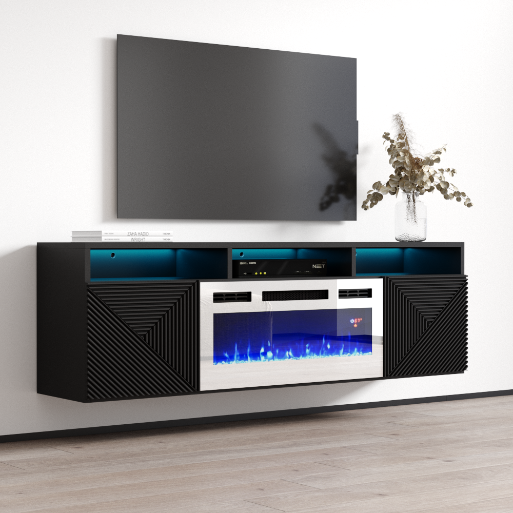 Giza WH-EF Floating Fireplace TV Stand - Meble Furniture