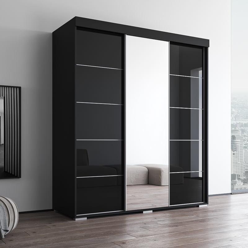 Aria 3D Wardrobe with Mirror - Meble Furniture