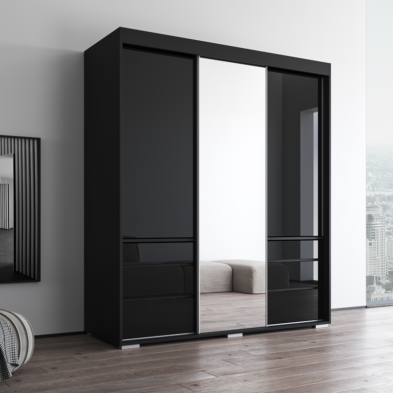 Monaco 3D Wardrobe with Mirror - Meble Furniture
