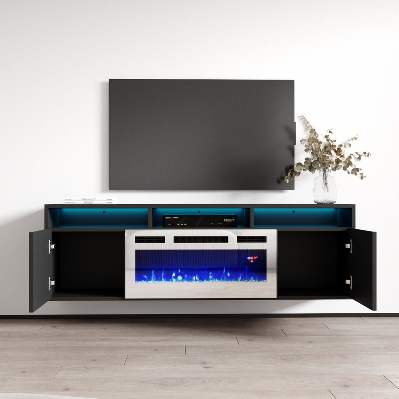 Giza WH-EF Floating Fireplace TV Stand - Meble Furniture