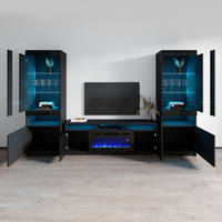 Reno BL05 Fireplace Entertainment Center - Meble Furniture