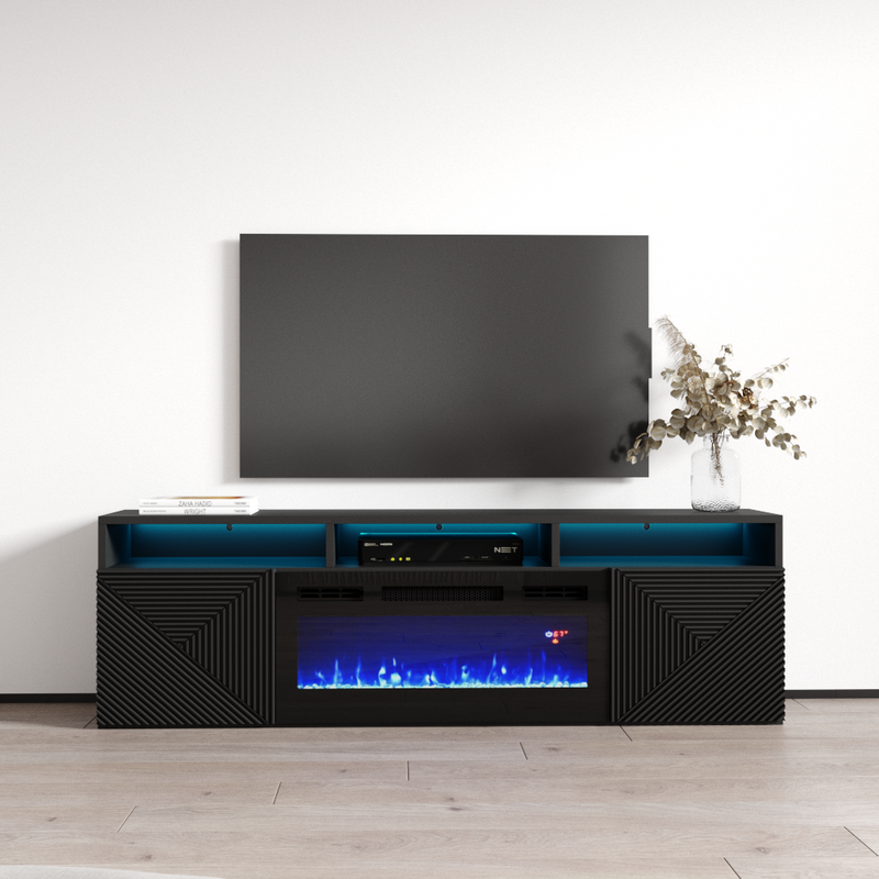 Giza BL-EF Floating Fireplace TV Stand - Meble Furniture