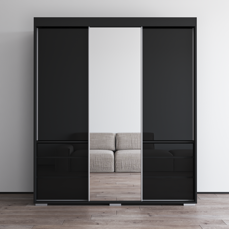 Monaco 3D Wardrobe with Mirror - Meble Furniture