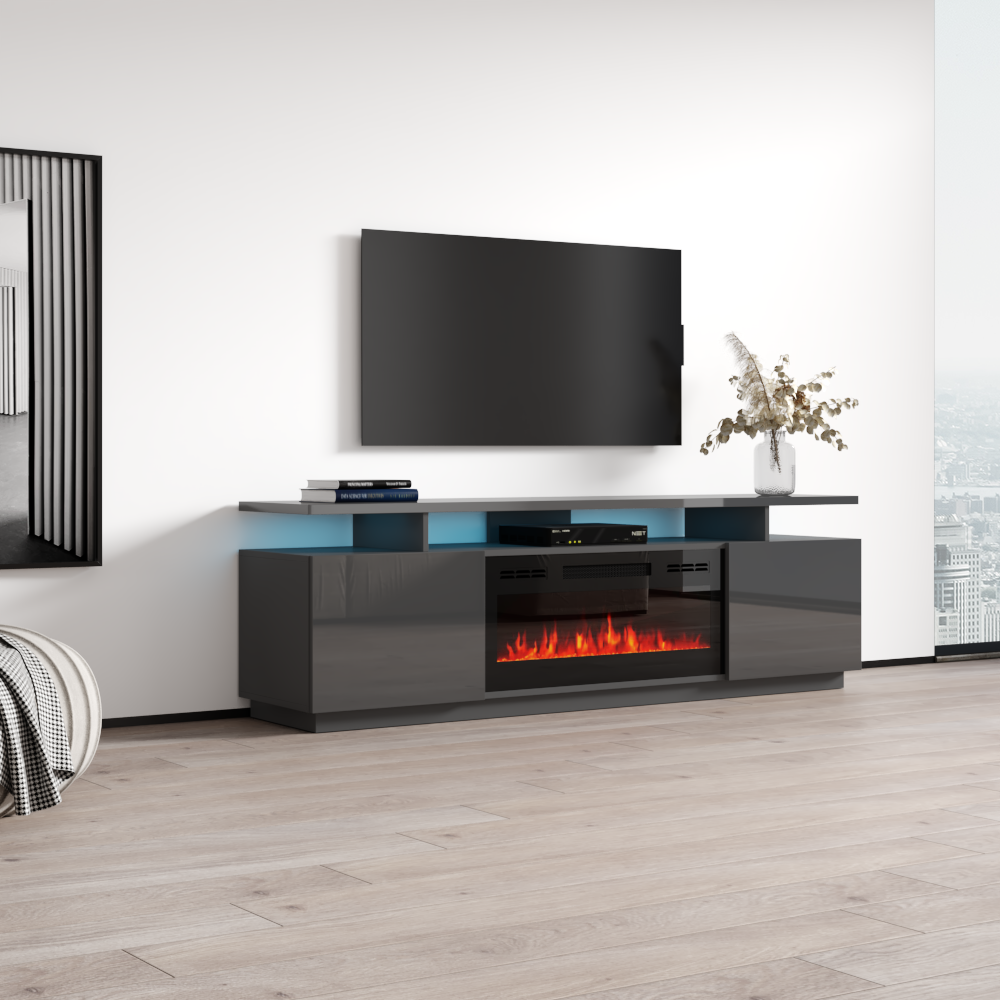 Meble Furniture Eva-KBL Fireplace TV Stand - Thumbnail 5