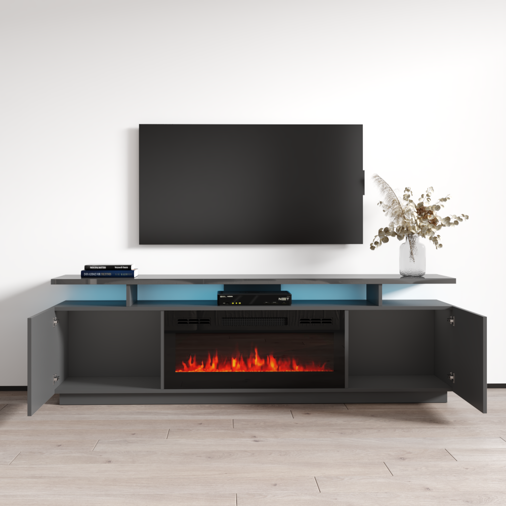 Meble Furniture Eva-KBL Fireplace TV Stand - Thumbnail 4