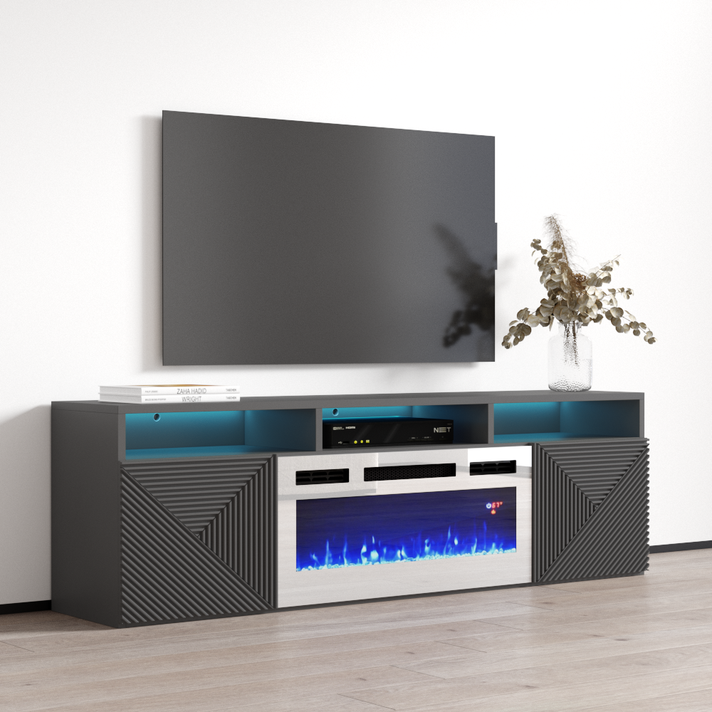 Giza WH-EF Floating Fireplace TV Stand - Meble Furniture