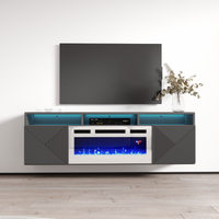 Giza WH-EF Floating Fireplace TV Stand - Meble Furniture