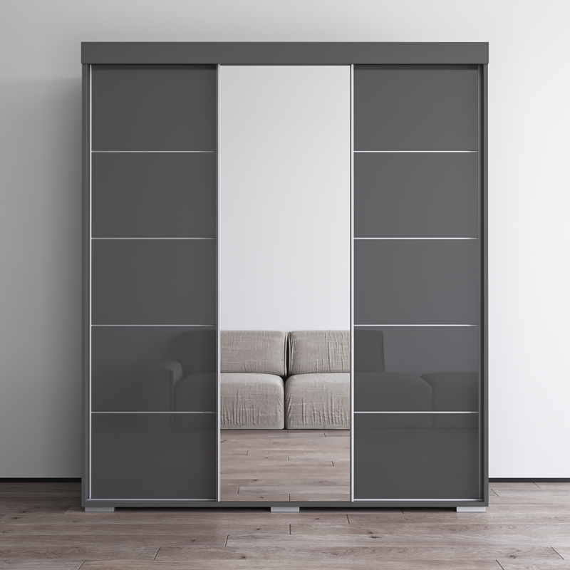 Aria 3D Wardrobe with Mirror - Meble Furniture