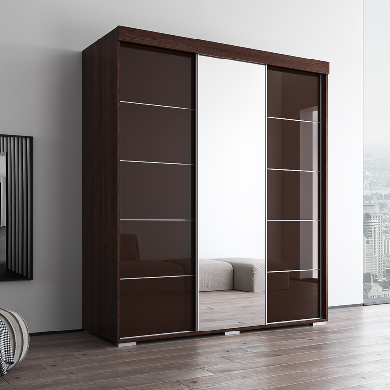 Aria 3D Wardrobe with Mirror - Meble Furniture