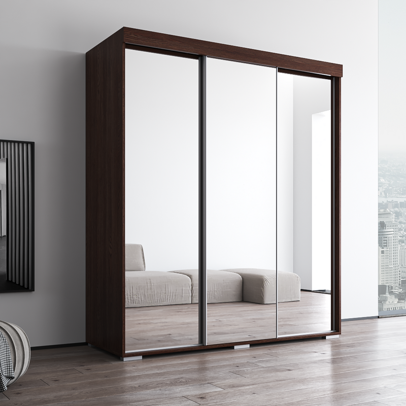 Aria 3D Wardrobe with All Mirror - Meble Furniture