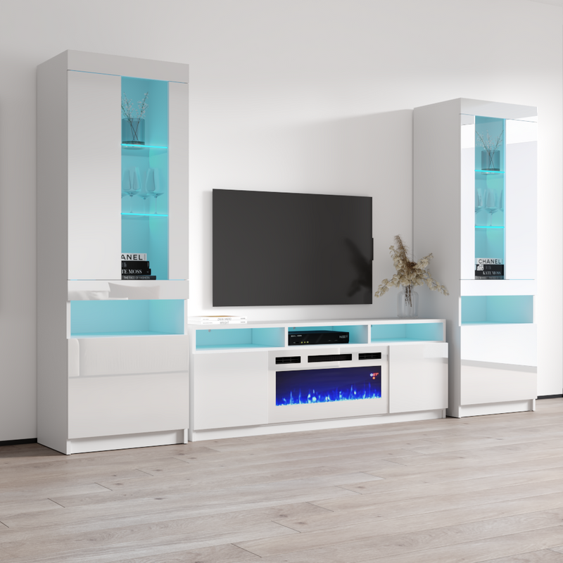 Reno WH05 Fireplace Entertainment Center - Meble Furniture