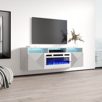 Giza WH-EF Floating Fireplace TV Stand - Meble Furniture