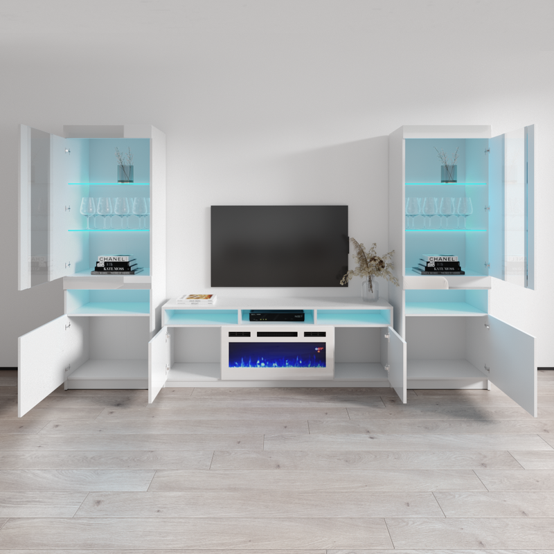 Reno WH05 Fireplace Entertainment Center - Meble Furniture