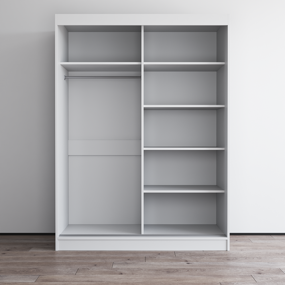 Aria 2D Wardrobe with All Mirror - Meble Furniture