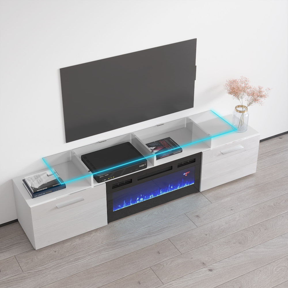 Rova BL-EF Fireplace TV Stand - Meble Furniture