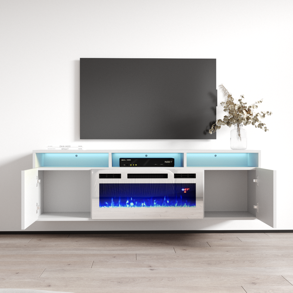 Giza WH-EF Floating Fireplace TV Stand - Meble Furniture