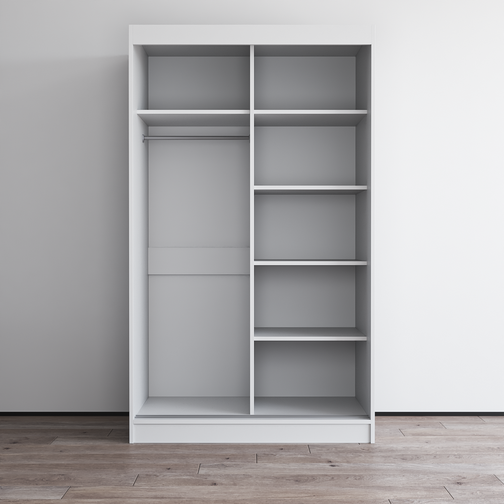 Aria 2D Wardrobe with All Mirror - Meble Furniture