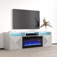 Giza BL-EF Floating Fireplace TV Stand - Meble Furniture