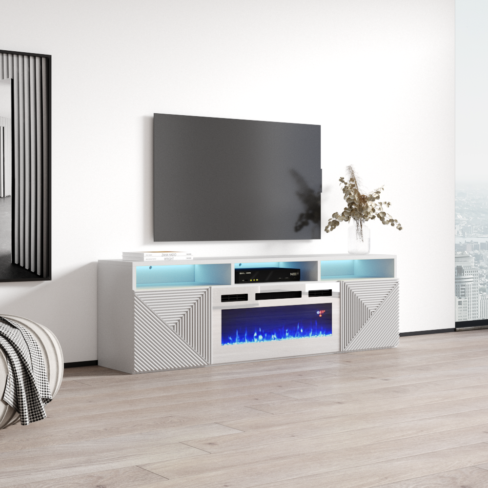 Giza WH-EF Floating Fireplace TV Stand - Meble Furniture