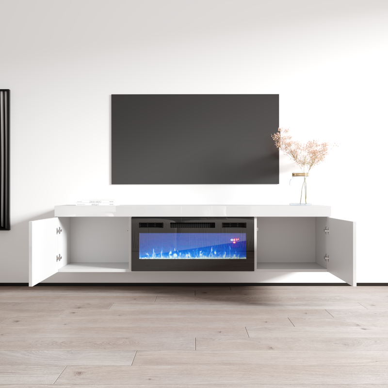 Knoxville BL-EF Floating Fireplace TV Stand - Meble Furniture