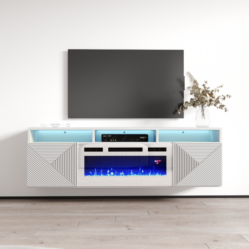 Giza WH-EF Floating Fireplace TV Stand - Meble Furniture
