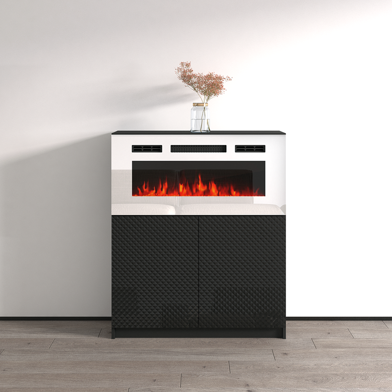 Carla 01 WH-EF Fireplace Sideboard - Meble Furniture