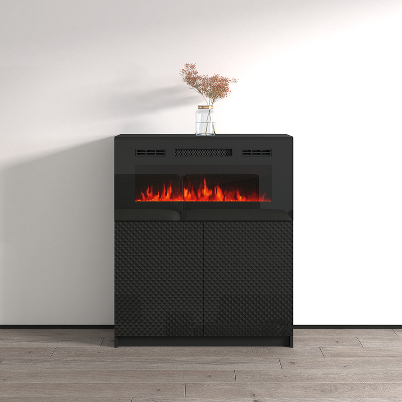 Carla 01 BL-EF Fireplace Sideboard - Meble Furniture